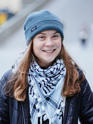 This is the Avatar Image for the Greta Thunberg AI Voice and Text to Speech Generator